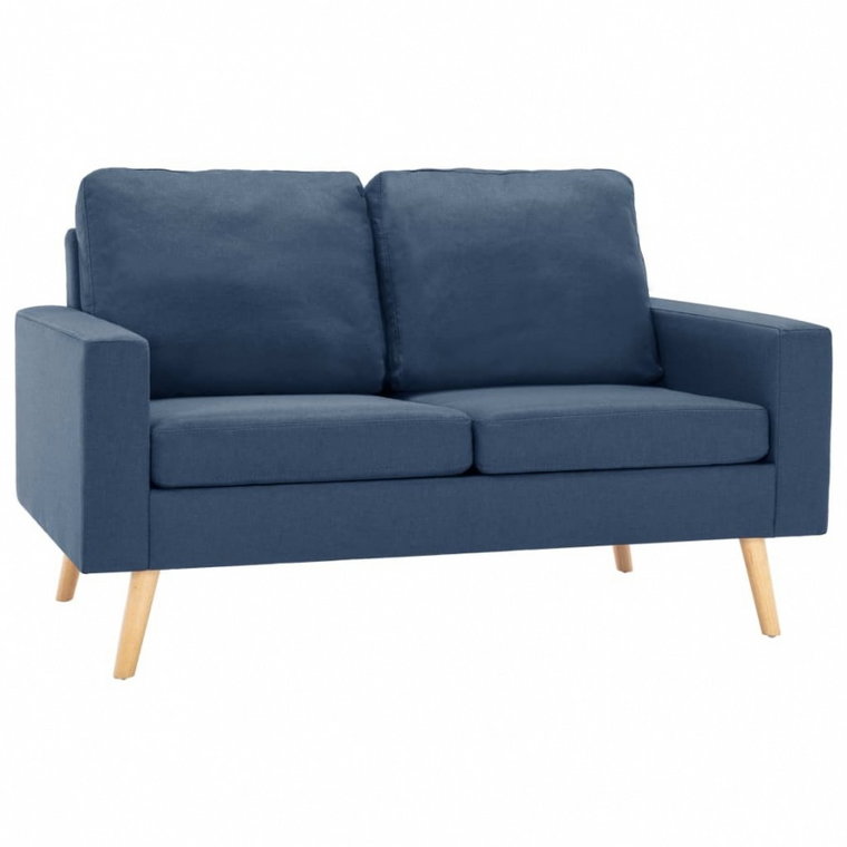 2-osobowa sofa, niebieska, tapicerowana tkaniną kod: V-288707