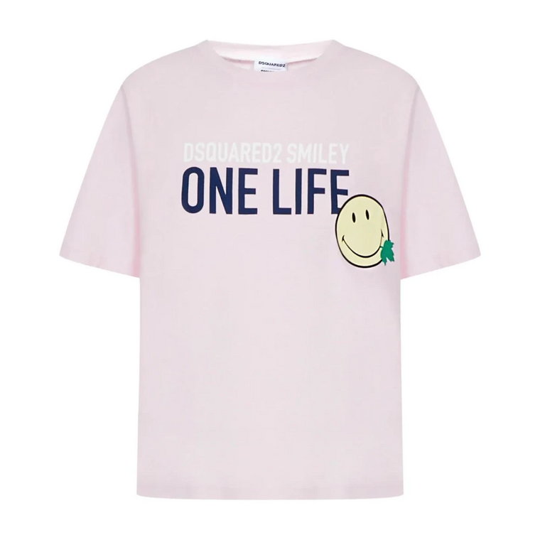 One Life One Planet Smiley T-Shirt Dsquared2