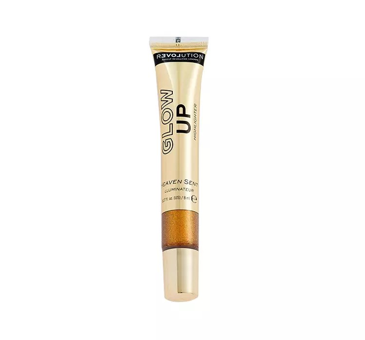 MAKEUP REVOLUTION GLOW UP LIQUID HIGHLIGHTER PŁYNNY ROZŚWIETLACZ DO TWARZY HEAVEN SENT 8ML