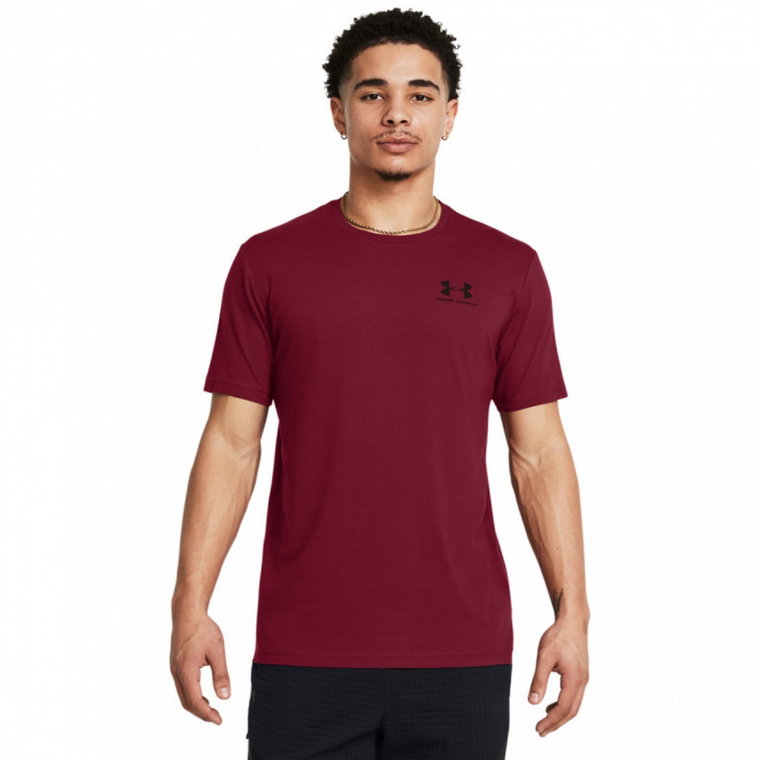 Męski t-shirt z nadrukiem Under Armour UA M Sportstyle LC SS - czerwony