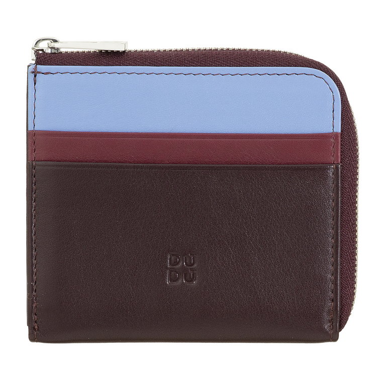 DUDU Skórzany portfel z zamkiem błyskawicznym dla mężczyzn, mały kompaktowy damski portfel z zamkiem błyskawicznym, wielokolorowy z kieszenią na monety i miejscami na karty