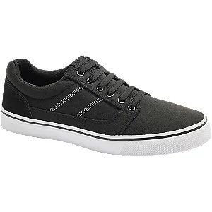 Czarne sneakersy męskie venice na białej podeszwie - Męskie - Kolor: Czarne - Rozmiar: 40