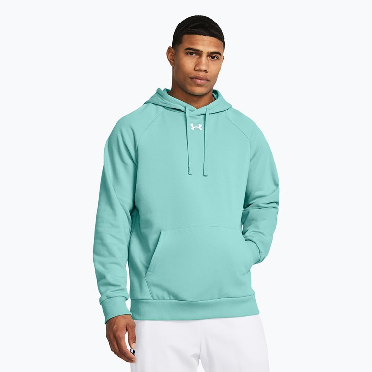 Bluza męska Under Armour Rival Fleece Hoodie radial turquoise/white