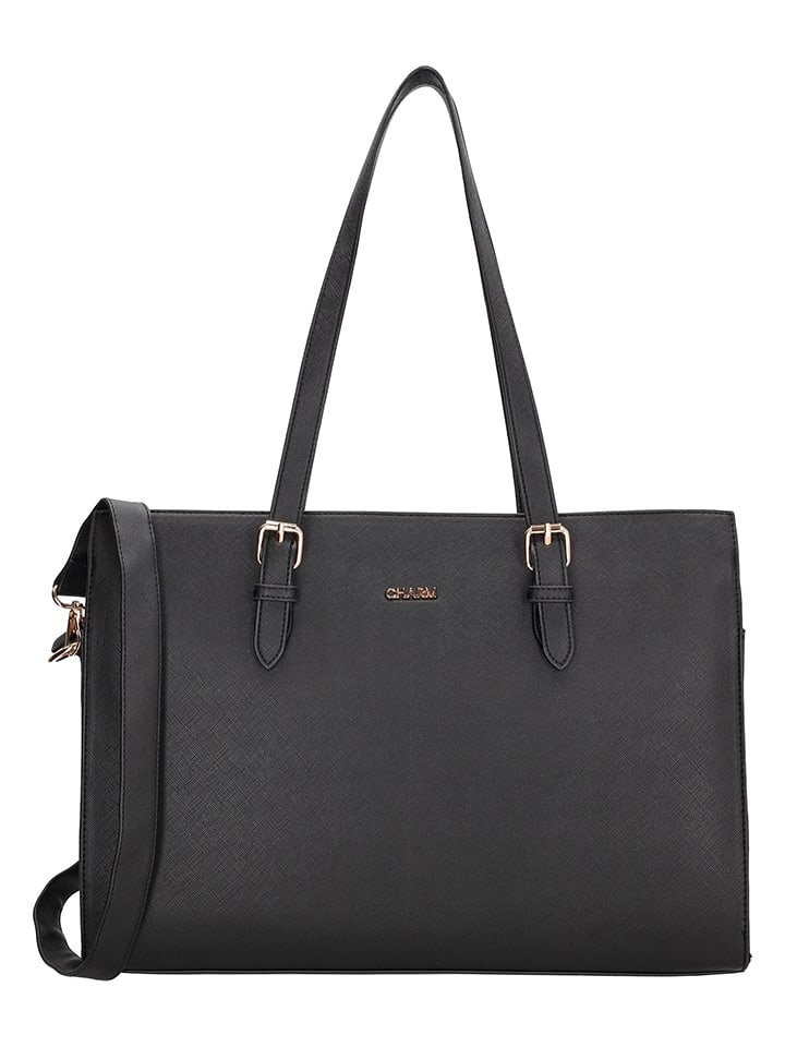 Charm Shopper bag "Birmingham" w kolorze czarnym - 39 x 27 x 12 cm