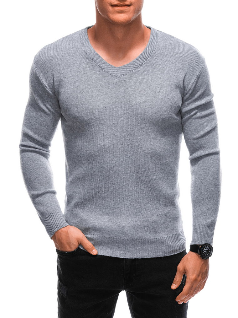 Sweter męski E225 - szary