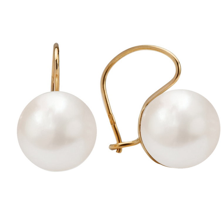 Kolczyki złote z perłą - Pearls