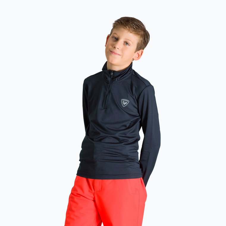 Bluza dziecięca Rossignol Boy 1/2 Zip Warm Stretch black