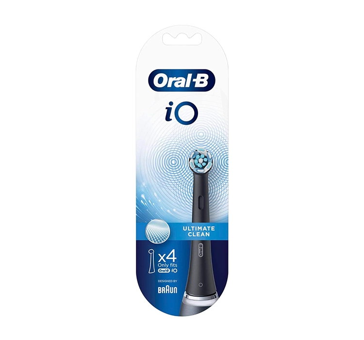 Oral-B iO Ultimate Clean końcówki do szczoteczki do zębów Czarny 4 sztuki