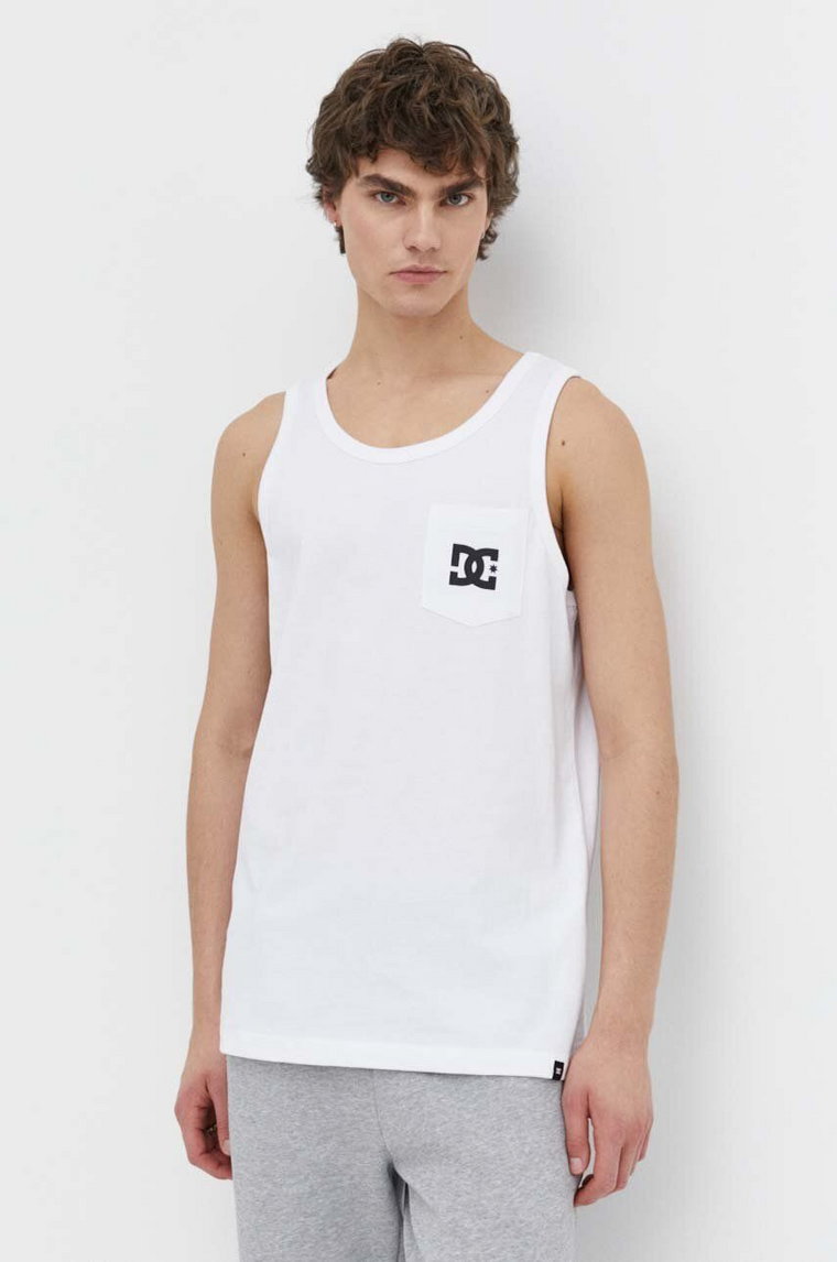 DC t-shirt bawełniany Star męski kolor biały ADYZT05378