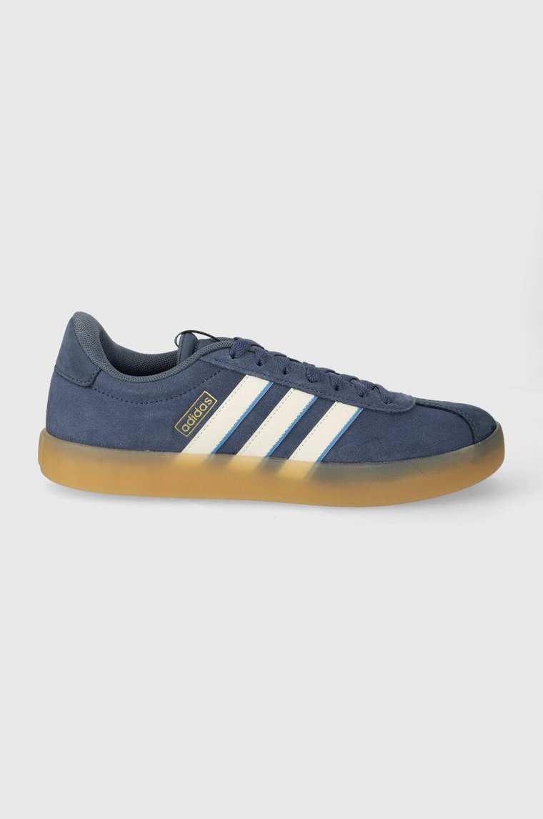 adidas sneakersy zamszowe COURT kolor niebieski ID9083