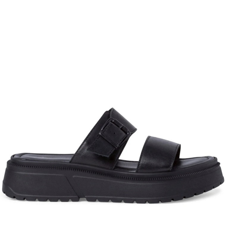 czarny casual open slippers Tamaris