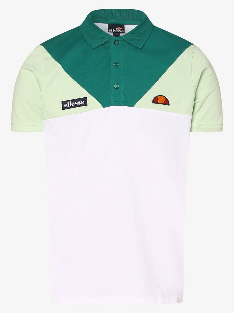 ellesse - Męska koszulka polo  Marsay, niebieski|zielony|wielokolorowy
