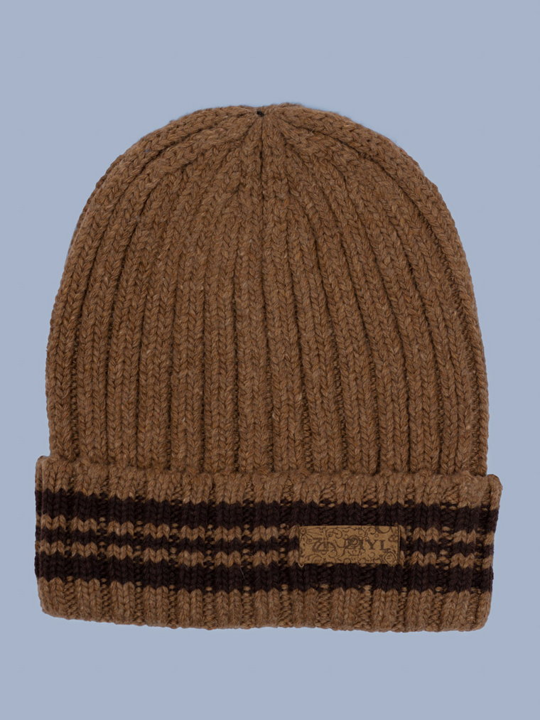 Klasyczna zimowa czapka męska Shelovet brązowa