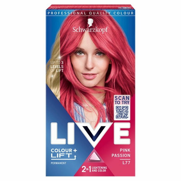 Schwarzkopf Live - Farba do włosów L77 Pink Passion 1szt
