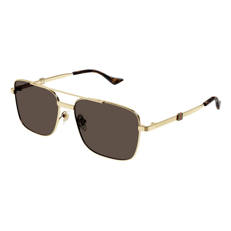 Złote okulary przeciwsłoneczne Gucci