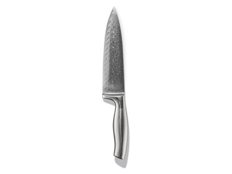 ERNESTO Nóż lub zestaw noży ze stali damasceńskiej (Zestaw noży do warzyw z rękojeścią ze stali nierdzewnej)