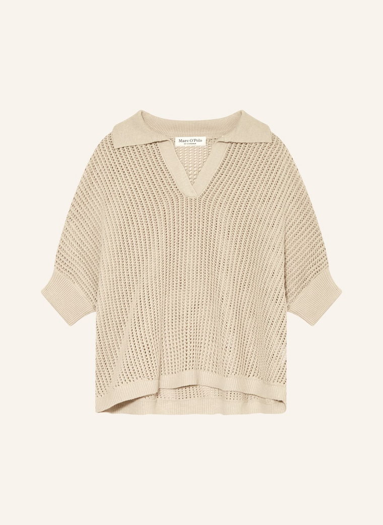 Marc O'polo Koszulka Polo Z Dzianiny beige