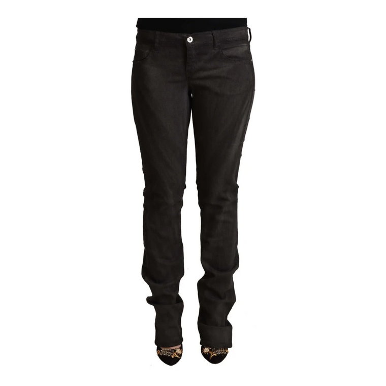 Black Cotton Mid Waist Skinny Pants Costume National