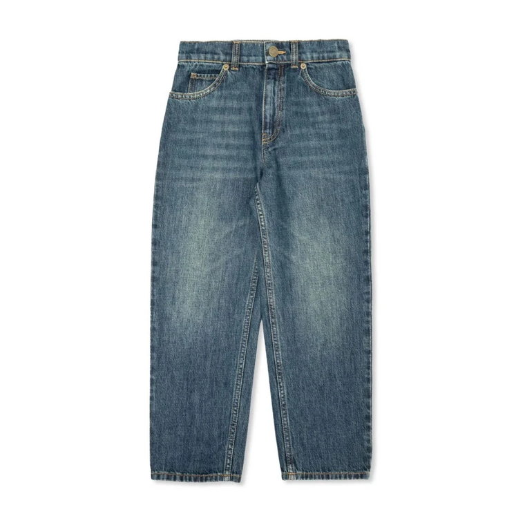 Niebieskie Dziecięce Jeansy Straight Cut Gucci