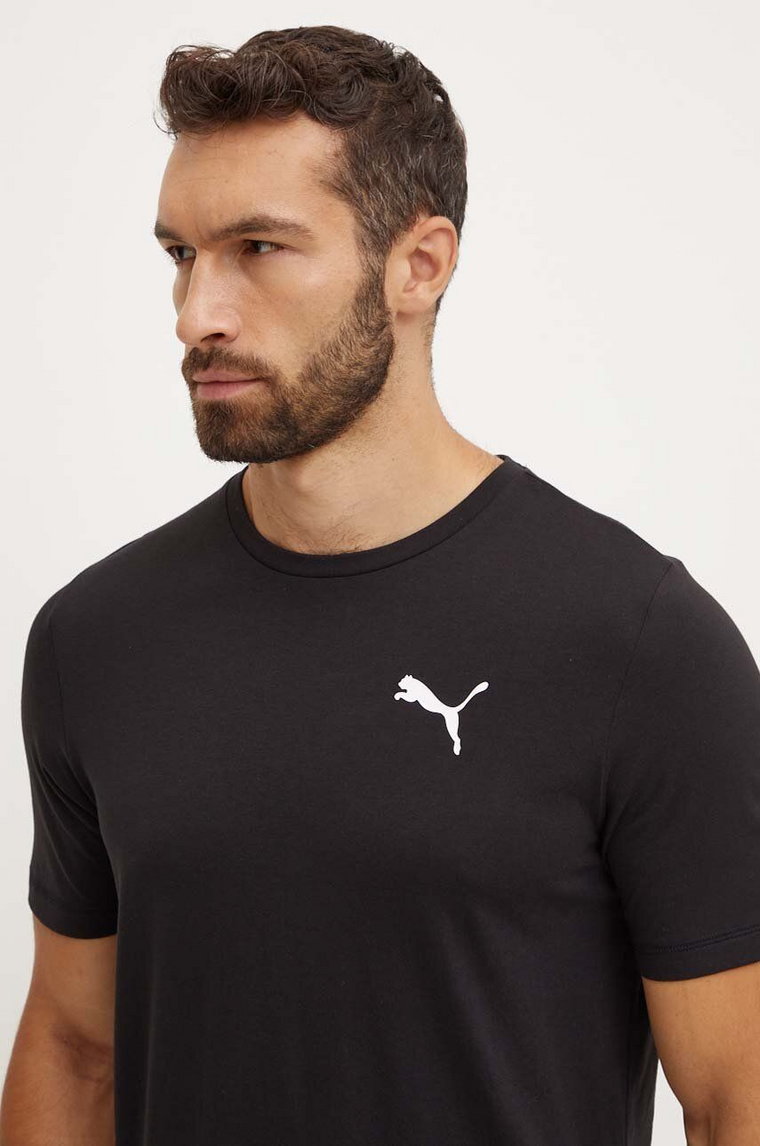 Puma t-shirt męski kolor czarny z nadrukiem 586726