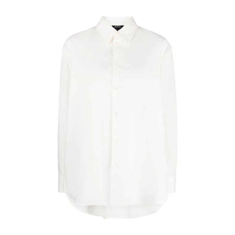 Biała Koszula z Bawełny Poplinowej A.p.c.