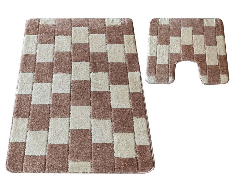 Zestaw beżowych dywaników antypoślizgowych - Kaso