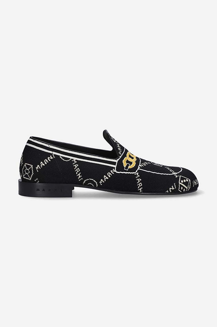 Marni mokasyny Moccasin Shoe męskie kolor czarny MOMR003802.P4601-BRAZOWY