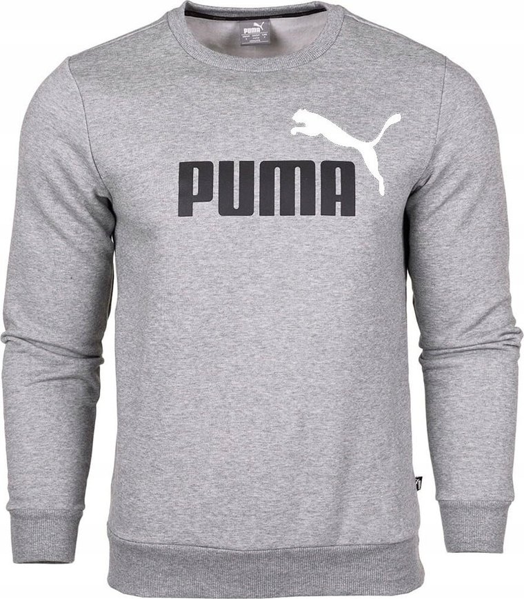 Bluza Dla Dzieci Puma Ess+ 2 Col Big Logo Crew Fl Szara 586986 03 r 116cm