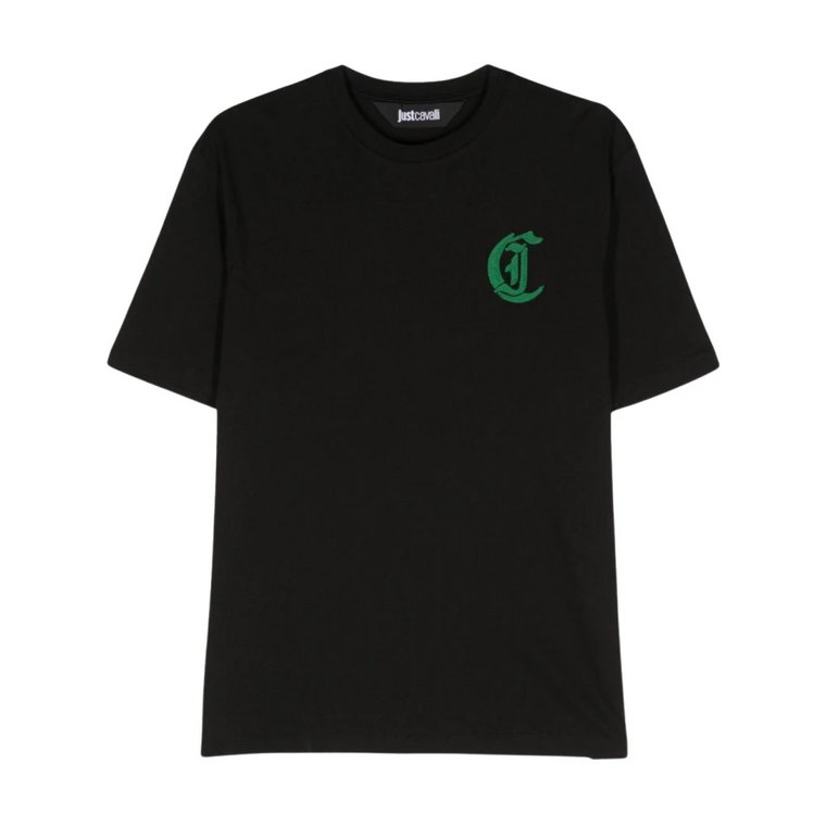 Czarne T-shirty i Pola dla Mężczyzn Just Cavalli