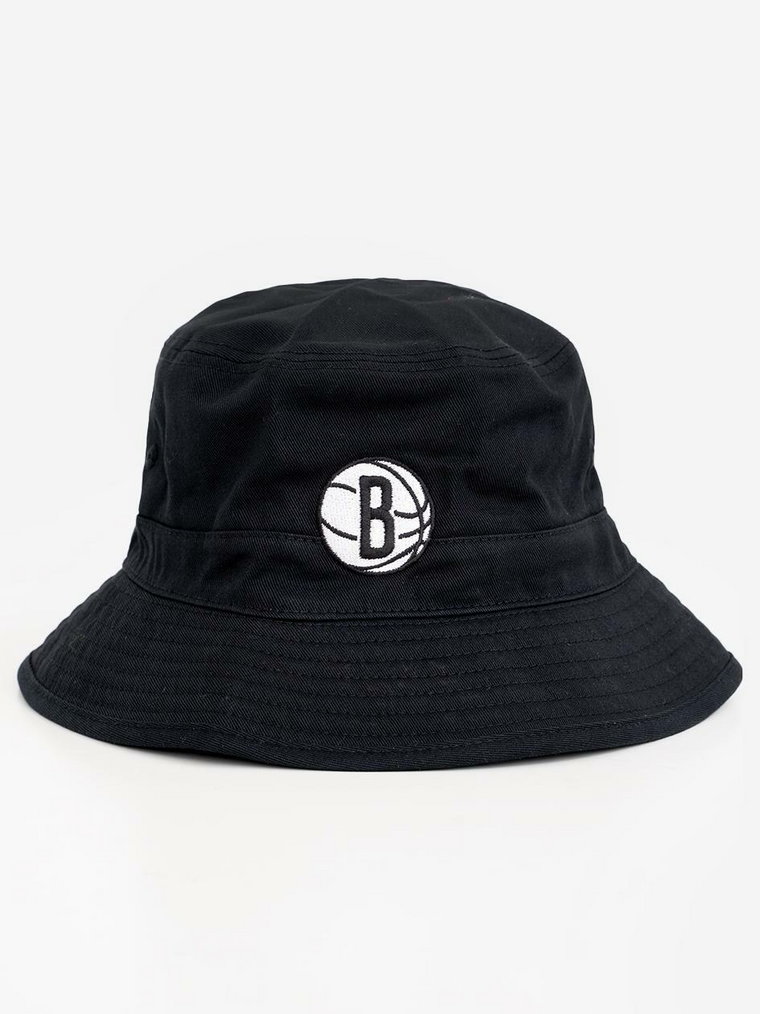 Kapelusz Bucket Hat Mitchell & Ness Brooklyn Nets NBA Team Logo Czarna