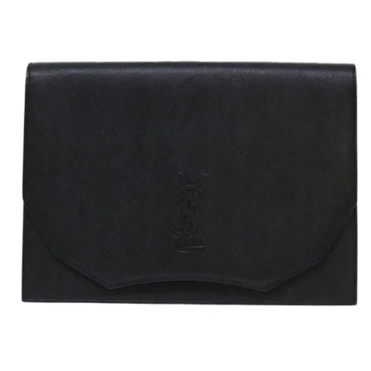 Pre-owned Leather clutches Yves Saint Laurent Vintage