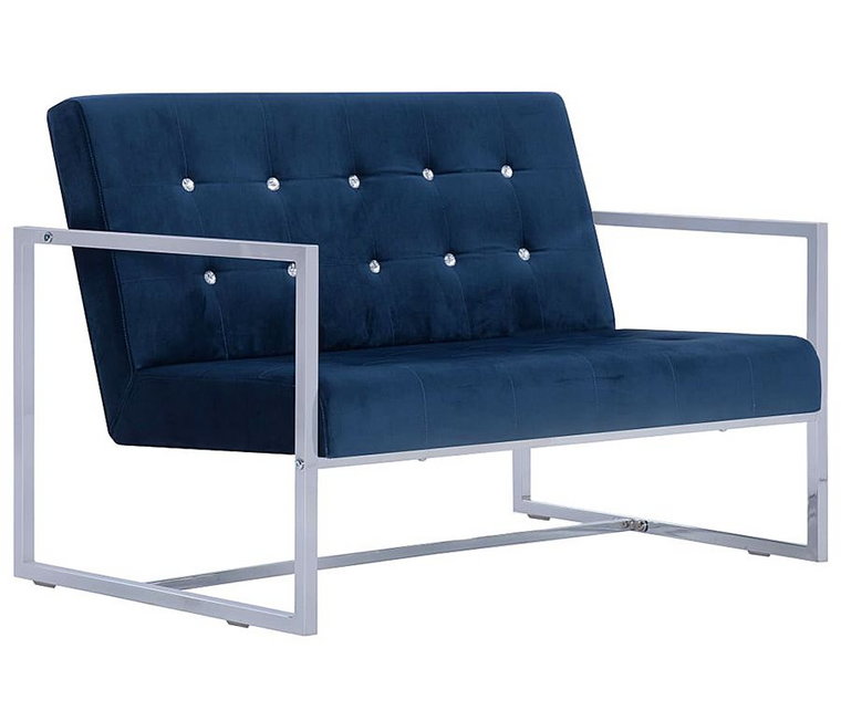 Zgrabna 2-osobowa sofa Mefir - niebieska