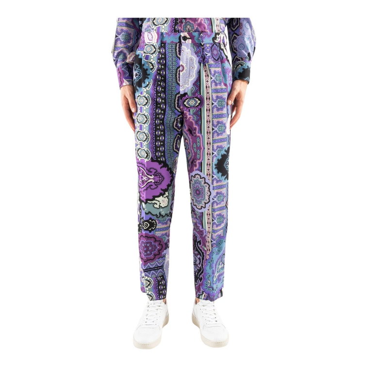Paisley Print Suit Trousers Corsinelabedoli