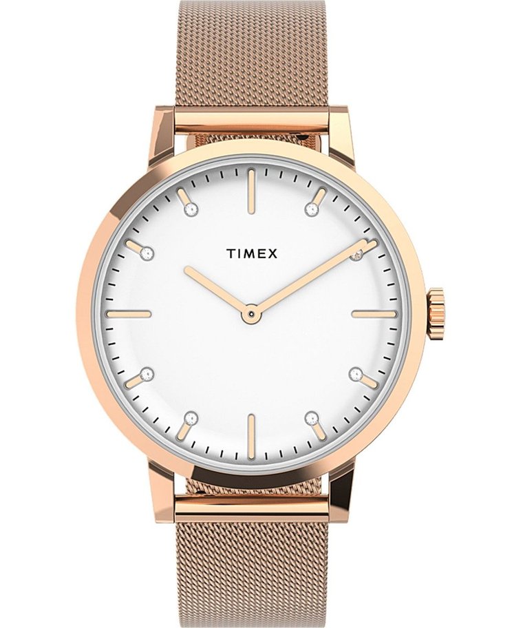 Zegarek Timex Tw2V37100 Damski Różowe Złoto Kwarcowy