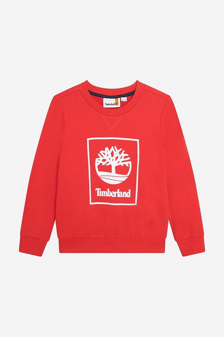 Timberland bluza dziecięca kolor czerwony z nadrukiem