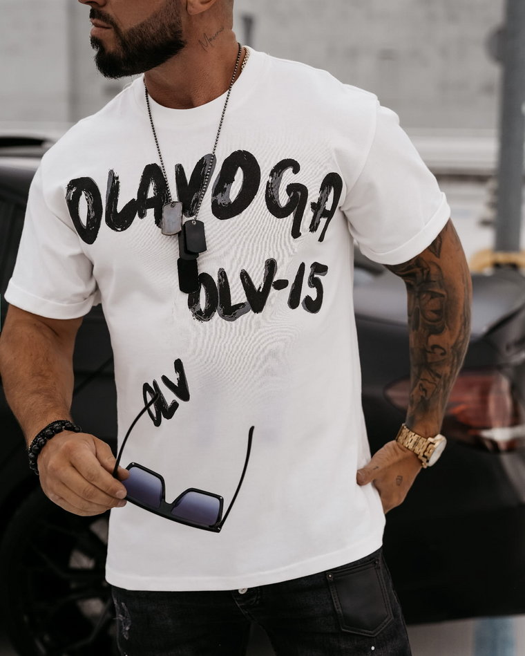 T-shirt męski OLAVOGA DRIP ecru
