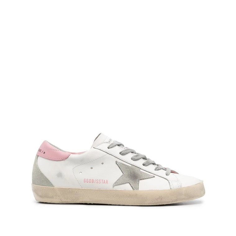 Biały i Szary Superstar Calf Golden Goose