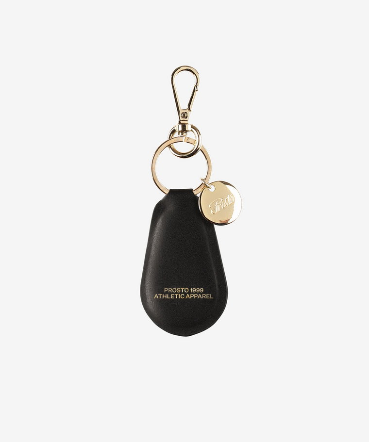 Logo Leather Keyring Black U