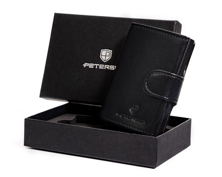 Elegancki portfel z podajnikiem kart i ochroną RFID  Peterson