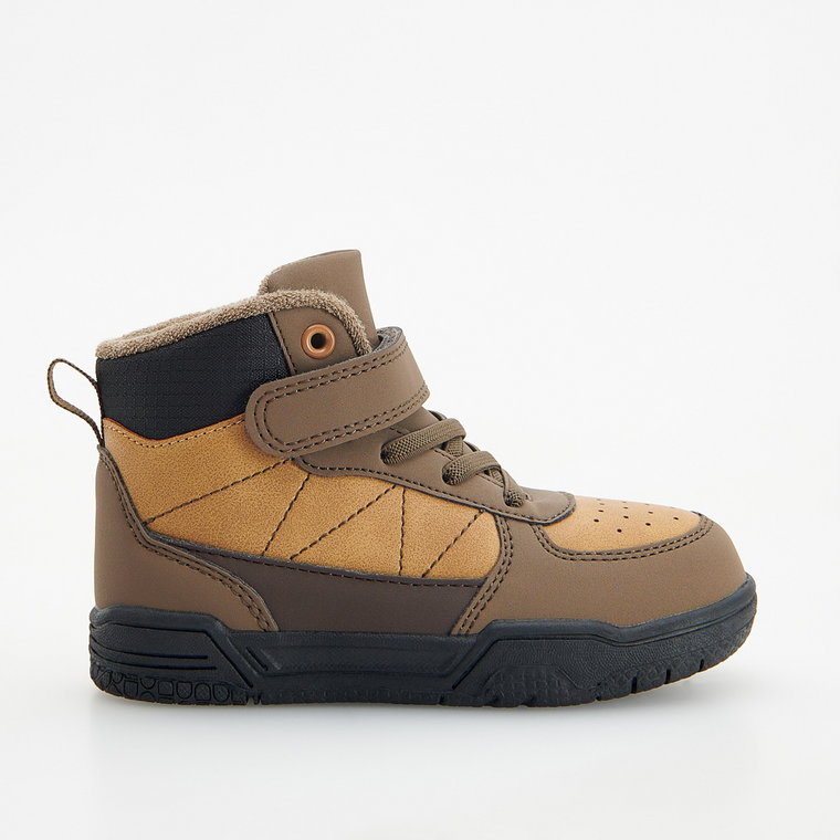 Reserved - Sneakersy z łączonych materiałów - brązowy