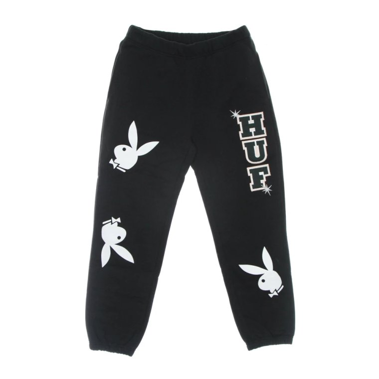 Czarne Spodnie Playboy Rabbit Head Fleece HUF