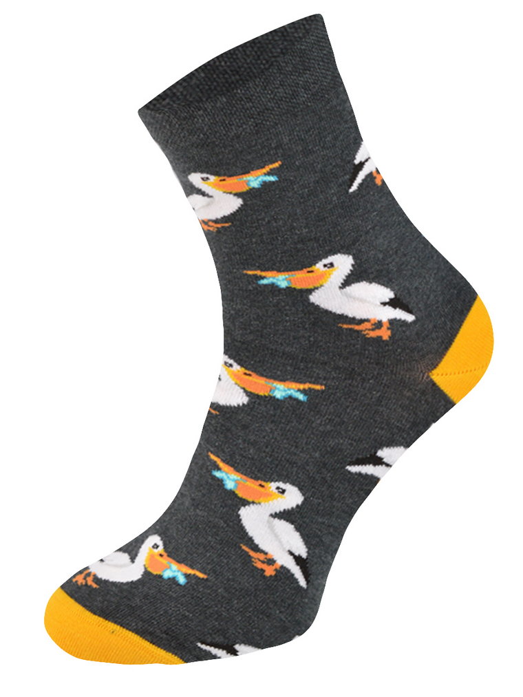 Kolorowe skarpetki Cotton Socks 163, wesołe motywy- Pelikan