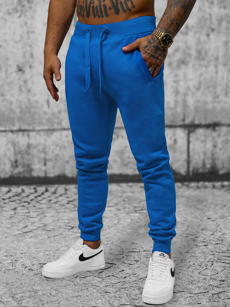 Spodnie dresowe męskie niebieskie OZONEE JS/XW01Z