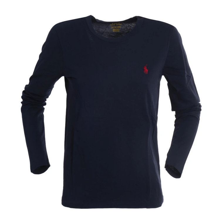 Granatowy D T-Shirt ML - Stylowy Must-Have dla Kobiet Ralph Lauren