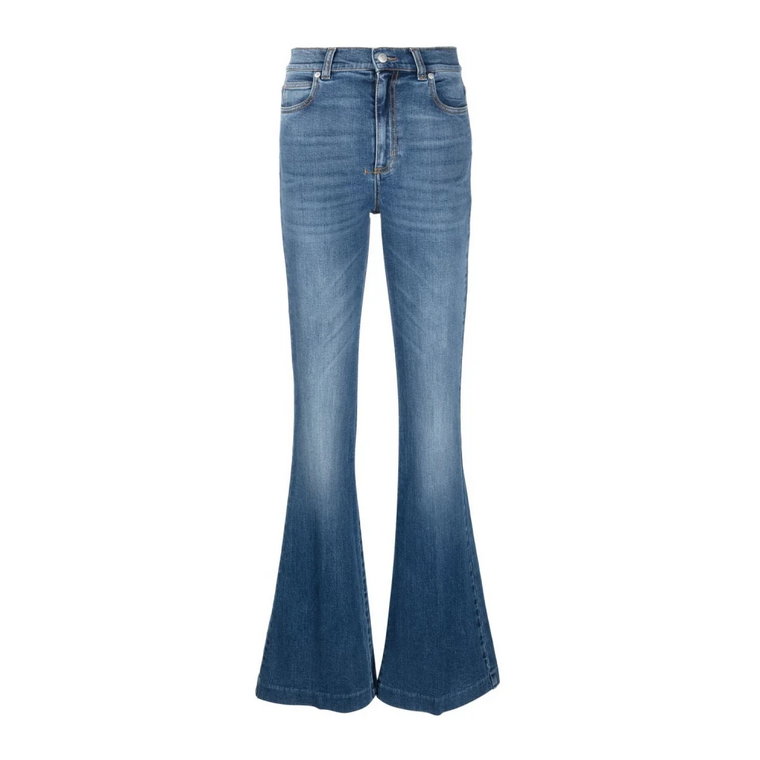 Niebieskie Boot-Cut Jeans z Flared Cut Alexander McQueen