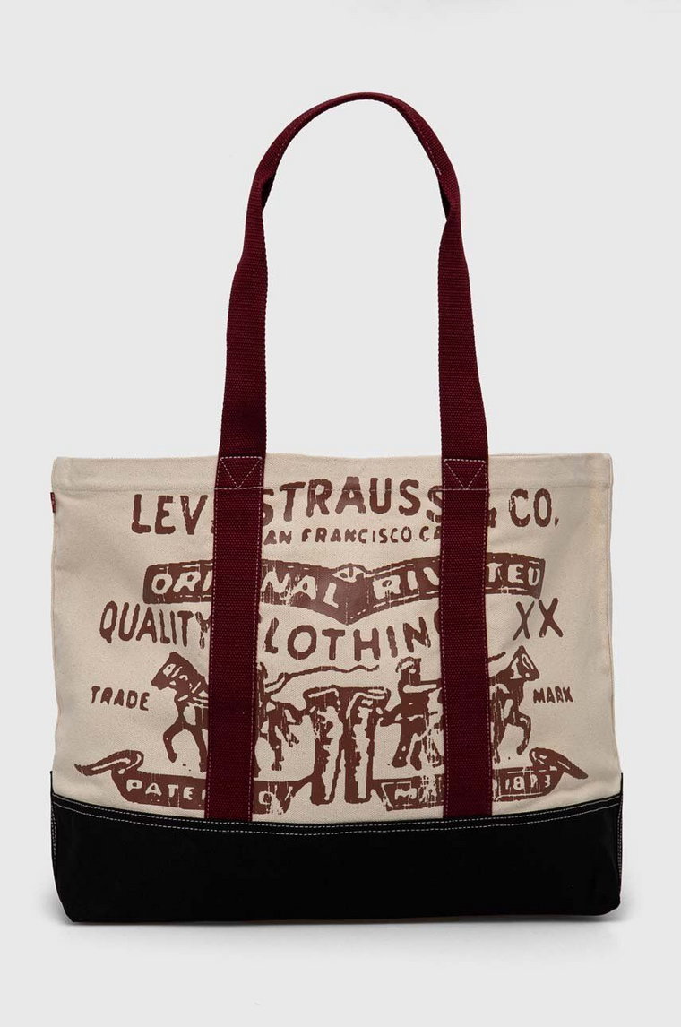 Levi's torebka bawełniana kolor beżowy 000AA-0000