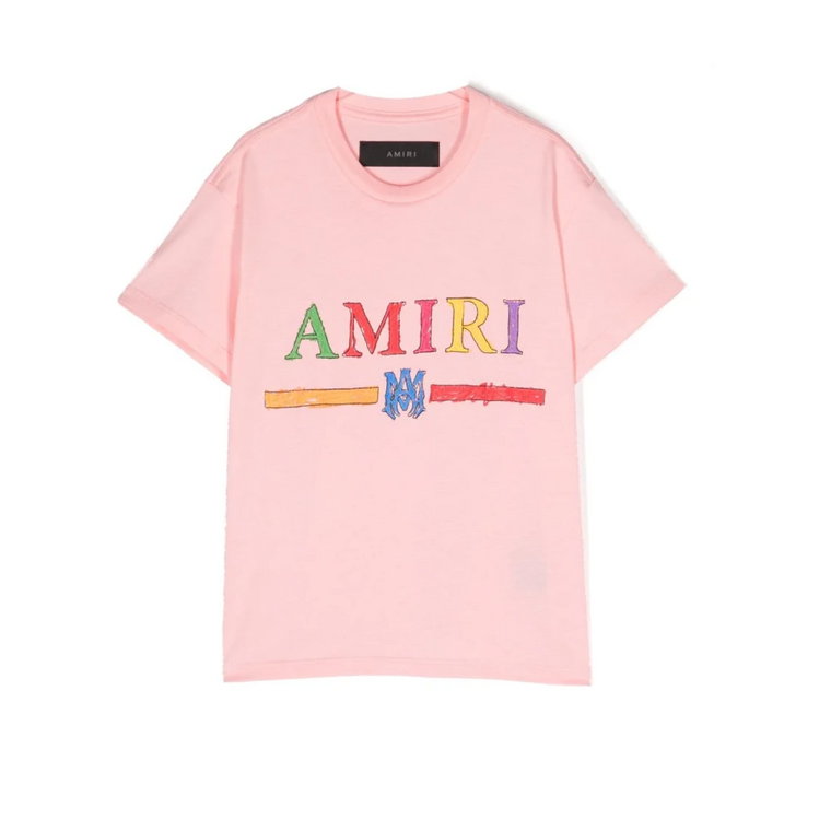 Różowe Koszulki i Pola Polo z Logo Amiri