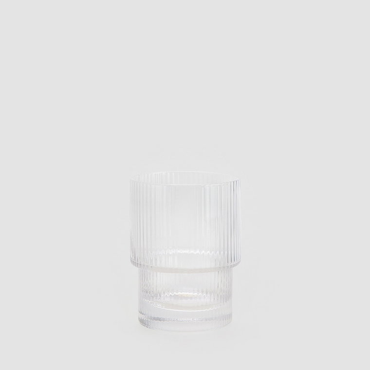 Reserved - Szklanka z ryflowanego szkła - biały