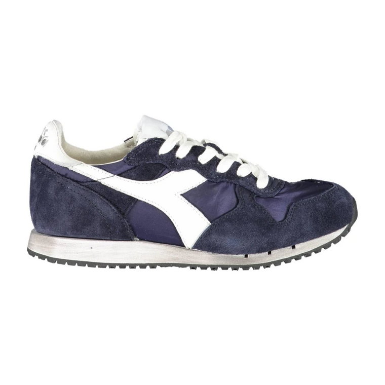 Niebieskie Sneakersy Damskie z Cechami Buta Sportowego Diadora