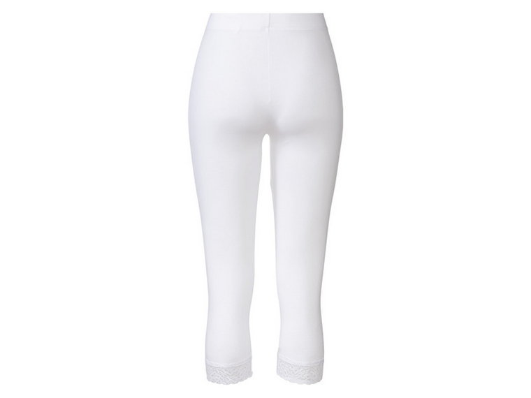 esmara Legginsy damskie 3/4 (XS (32/34), Biały)